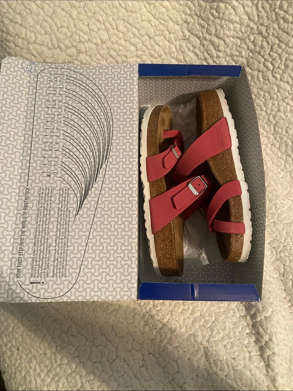Birkenstock women’s Red uDouble-Strap Toe-Loop Sandals